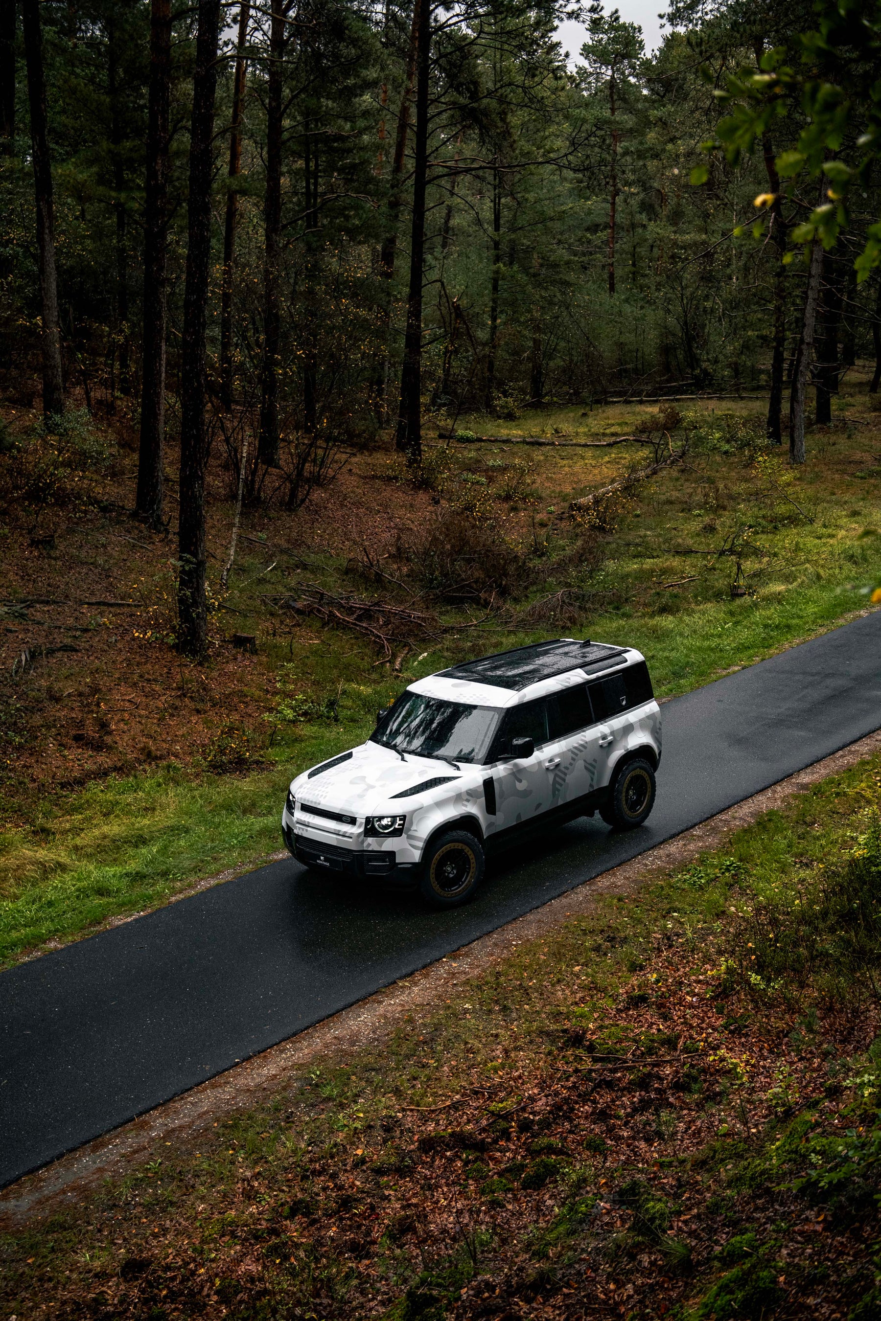 Defender 110 P400e - Camo fuji white